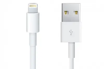 Picture of USB Charging Cable For iPhone Apple iPhone 6, iPhone 7, iPhone 8, iPhone 9, iPhone 10, iPhone 11 iPhone Cables (White)