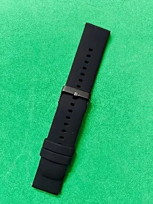 Picture of 22mm Soft Silicone Replacement Strap - Smart Watch Belt (Black,Freesize)