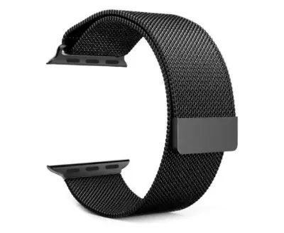 Picture of 42mm/44mm/45mm/49mm Magnet Metal Replacement Strap For Smart Watch - Black - A Stylish and Durable Replacement Strap for Your Smartwatch (Black,Freesize)