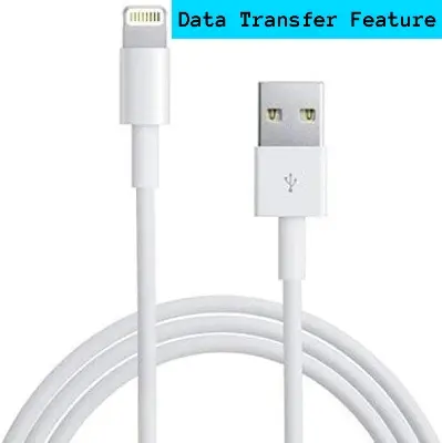 Picture of USB Charging Cable For iPhone Apple iPhone 6, iPhone 7, iPhone 8, iPhone 9, iPhone 10, iPhone 11 iPhone Cables, Data Transfer (White)