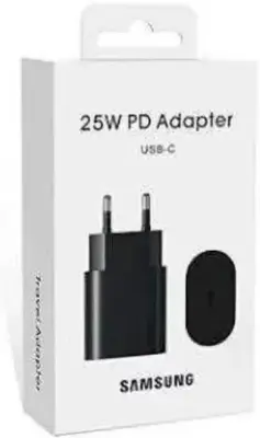 Picture of 25W Pd Type C Charger Fast Charging  USB-C 25 Watt Power Adapter USB Wall Charger For Samsung Mobile (Black Adapter Only)