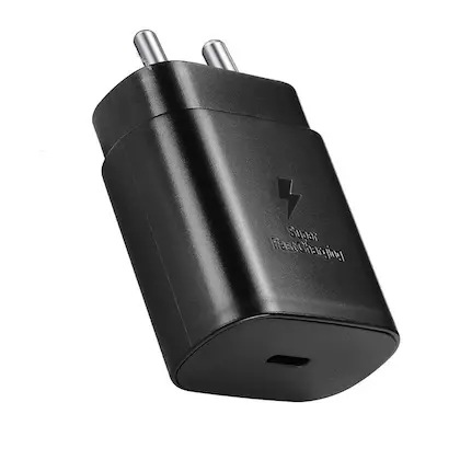 Picture of 25W Pd Type C Charger Fast Charging  USB-C 25 Watt Power Adapter USB Wall Charger For Samsung Mobile (Black Adapter Only)