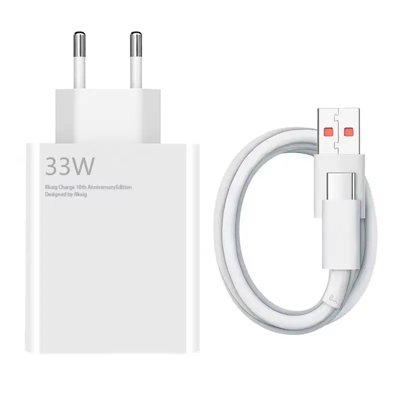 Picture of Xiaomi Fast Charger 33W QC3.0 Quick Charge Adapter USB Type-C For Xiaomi MI 10 Pro MI 9 Pro Redmi Note8 Note 7 K20 K30 Pro Mix3 Max3 (White)