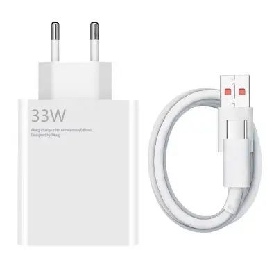 Picture of Xiaomi Fast Charger 33W QC3.0 Quick Charge Adapter USB Type-C For Xiaomi MI 10 Pro MI 9 Pro Redmi Note8 Note 7 K20 K30 Pro Mix3 Max3 (White)