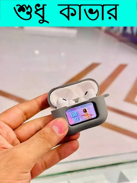 Picture of (Only Cover) Silicone Case For Airpods A9 pro Touch Screen Display Protective Cover (Multicolor)