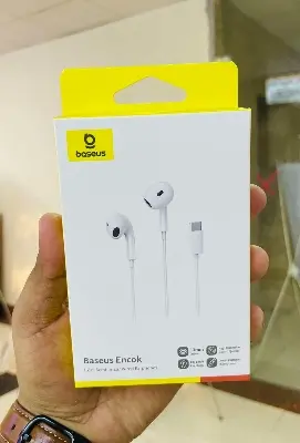 Picture of Baseus Encok C17 Type-C In-Ear Earphone - Headphone - Best Quality Earphone (White CZ19)