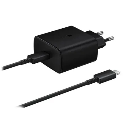 Picture of 45W PD Fast Power Adapter 2 Pin For Samsung Mobile with C to C cable (Cable & Adapter)
