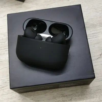 Picture of AirPods Pro 2nd gen Made in Dubai premium Black Edition Dubai wireless Earbuds - Best Earbuds (Black)