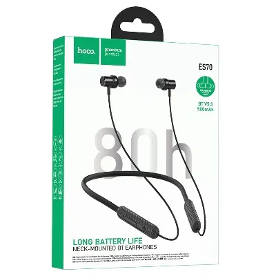 Picture of Hoco ES70 Long Battery Life Bluetooth V5.3 Wireless Earphone Neckband (Black)