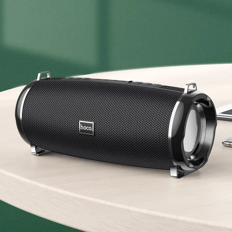 Picture of Hoco HC2 Wireless Bluetooth Speaker Xpress Sound IPX5 Waterproof 52mm Driver 2x5W Output 2400mAh Battery Up to 5 Hours Playback TF Card USB AUX FM Mode Support Portable Bluetooth Speaker (Black)