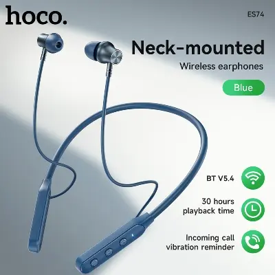 Picture of Hoco ES74 Sports Bluetooth V5.4 Wireless Earphone Neckband (Navy Blue)