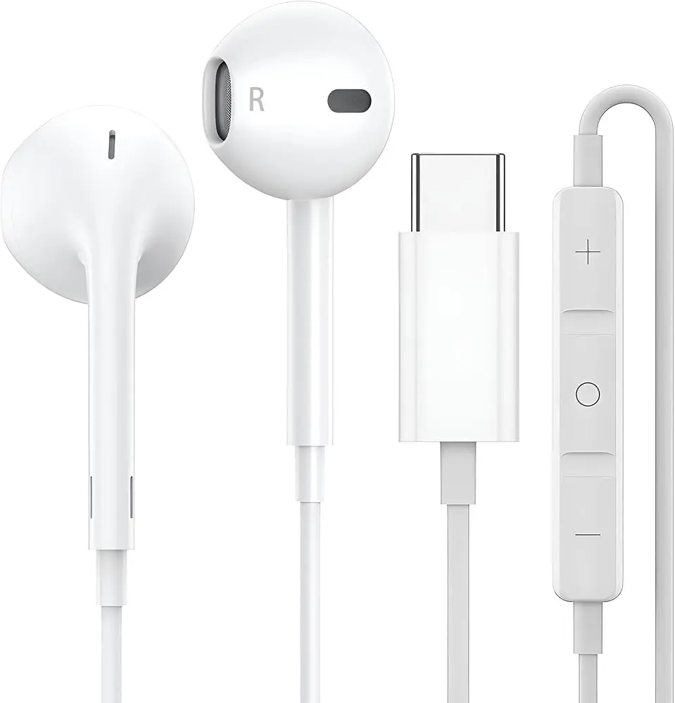 Picture of EarPods For iPhone 15 Series Type C Earphone USB C Mobile Phone Headphone -Best Quality (Black)