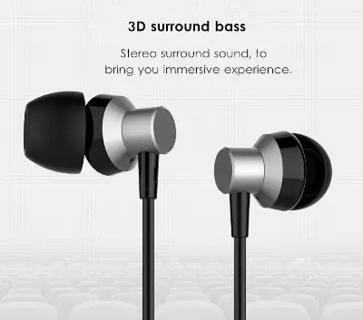 Picture of REMAX RM 512 High Performance Wired In Ear Earphone Stereo with Mic 3.5mm Jack (Black)