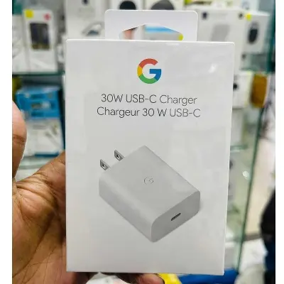 Picture of Google 30W USB type-C to type-C fast charging Adapter Charger Google 30W USB type-C to type-C fast charging Adapter Only (White)