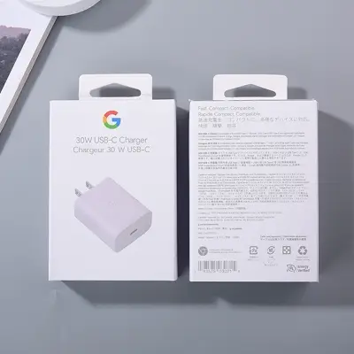 Picture of Google 30W USB type-C to type-C fast charging Adapter Charger Google 30W USB type-C to type-C fast charging Adapter Only (White)