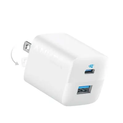 Picture of Anker 323 33W Dual Port Foldable Wall Charger Adapter (Only Adapter) (White)