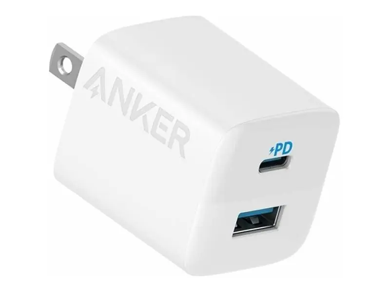 Picture of Anker 323 33W Dual Port Foldable Wall Charger Adapter (Only Adapter) (White)
