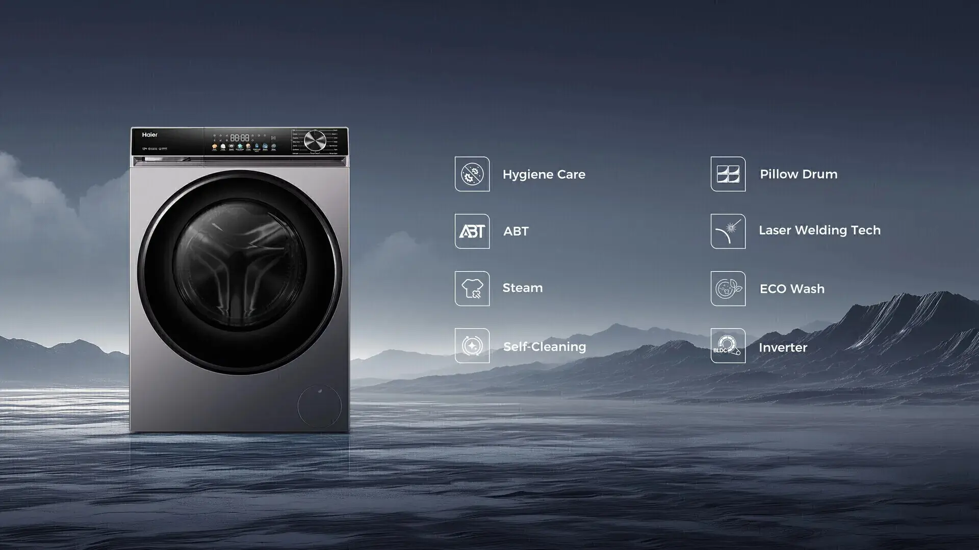 Picture of Haier 12KG Inverter Front Loading Washing Machine (HW120-BP12357S8)