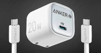 Picture of Anker Zolo IQ3 PD3.0 20W Adapter with c to c cable (White)