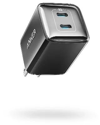 Picture of Anker 521 Charger (Nano Pro) Nano Pro 40W PIQ 3.0 Dual Port Compact Fast USB C Charger (Black)