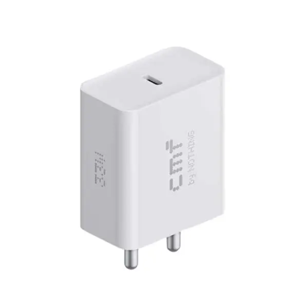 Picture of CMF by Nothing 33W Power Rapid Fast Charger Adapter for CMF Phone 1 Nothing Phone 2a Plus Phone 2a Phone 2 Phone 1 Tab 33-watt Quick Charging Adaptor for Smartphone, CMF 33w, White (White)