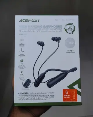 Picture of Acefast Wireless Neckband Earphones N4 /LED Digital Display /TF Card Support /130H Work Time With 6 Months Warranty (Black)