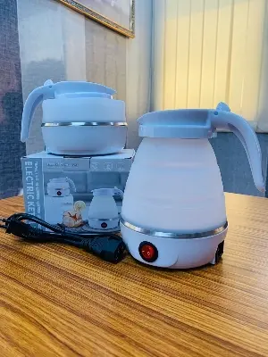 Picture of Travelling Folding Kettle Electric Silicone Foldable Water Kettles Compression Leak Proof Portable Mini Kettle (Multicolor)