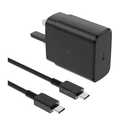 Picture of Sansung 45w PD Power Adapter with Type-C Cable 3 Pin (Black)