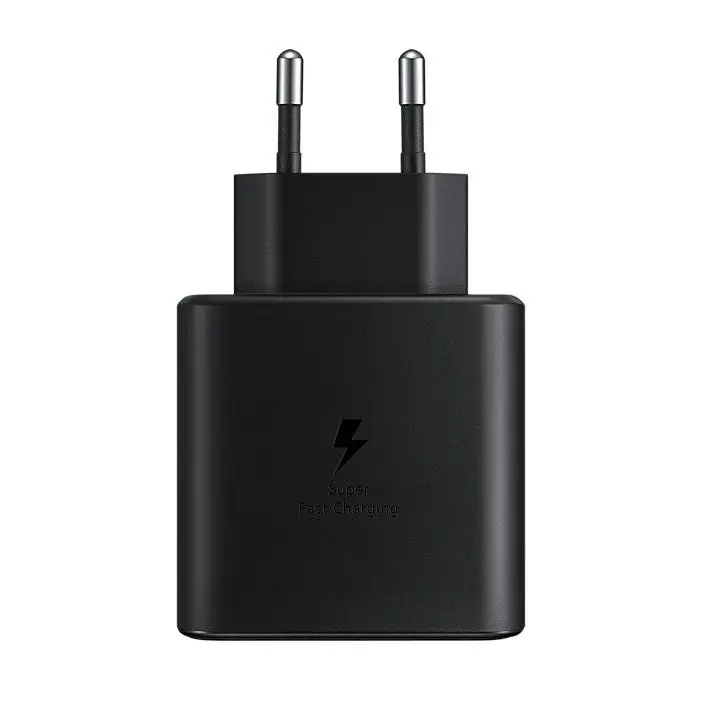 Picture of Sansung 45W PD  Super Fast 2 Pin Charger 2.0 with Type C Data Cable from Type C (Black)
