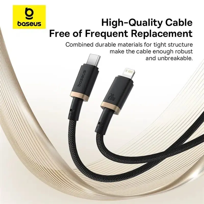 Picture of Baseus Type-C to Lightning 1m Cable For Iphone PD 20W Dura Series Fast Charging Cable (Multicolor)