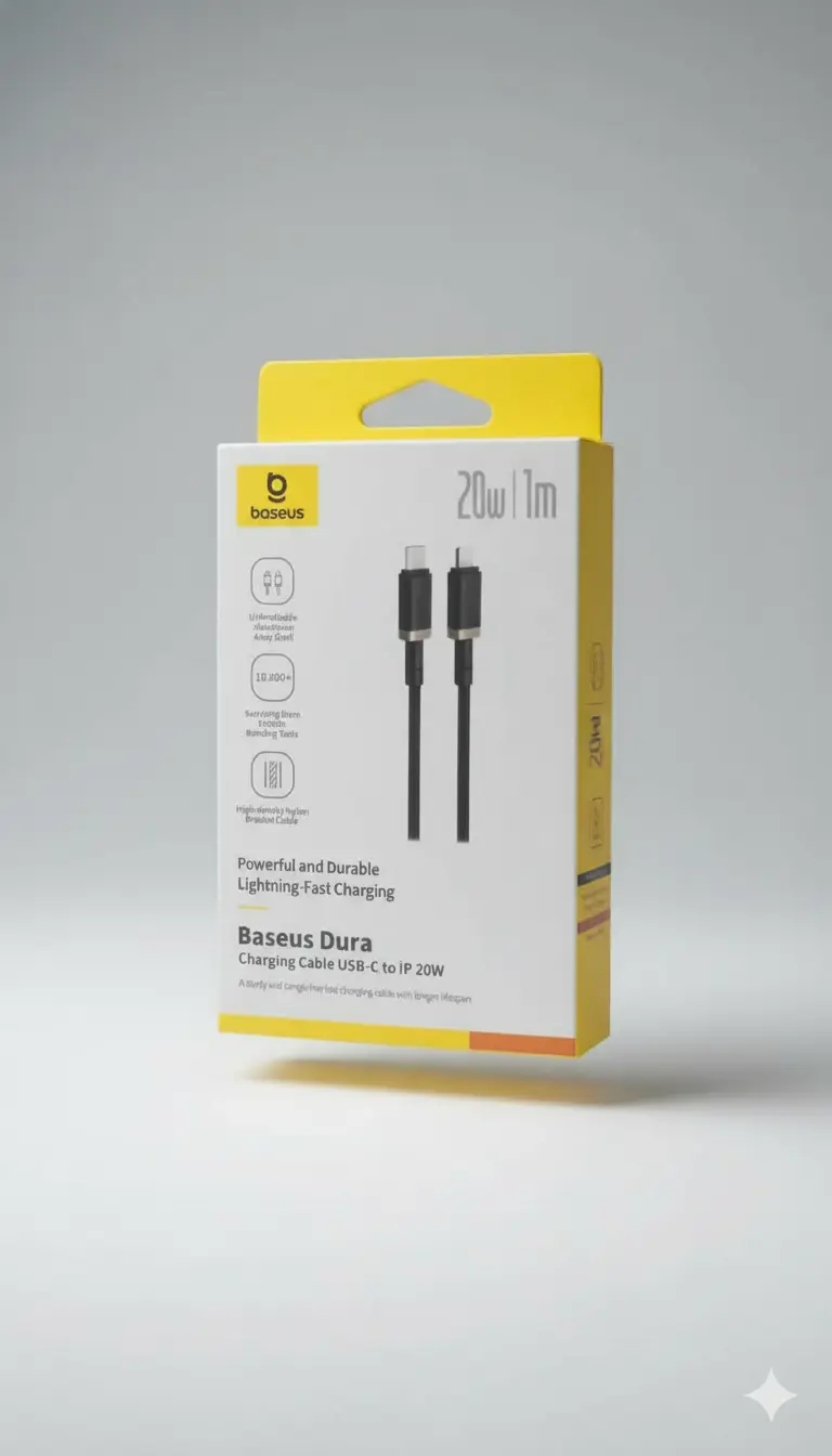 Picture of Baseus Type-C to Lightning 1m Cable For Iphone PD 20W Dura Series Fast Charging Cable (Multicolor)