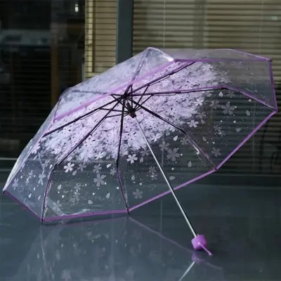 Picture of Lightweight Clear Umbrella with Soft Grip Handle | MNK SHOP (Green)