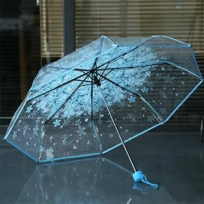 Picture of Durable Clear Umbrella with Comfortable Grip | MNK SHOP (Purple)