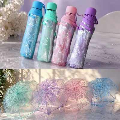 Picture of Feminine Touch Transparent Rain Umbrella | MNK SHOP (Green)