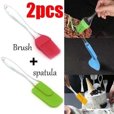 Picture of 2 Piecess Oil Brush Spatula Set-Multicolor -Multicolor