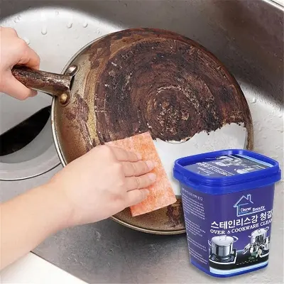 Picture of Stainless Steel Cookware Cleaning Paste Household Kitchen Cleaner Washing Pot Bottom Scale Strong (500g)