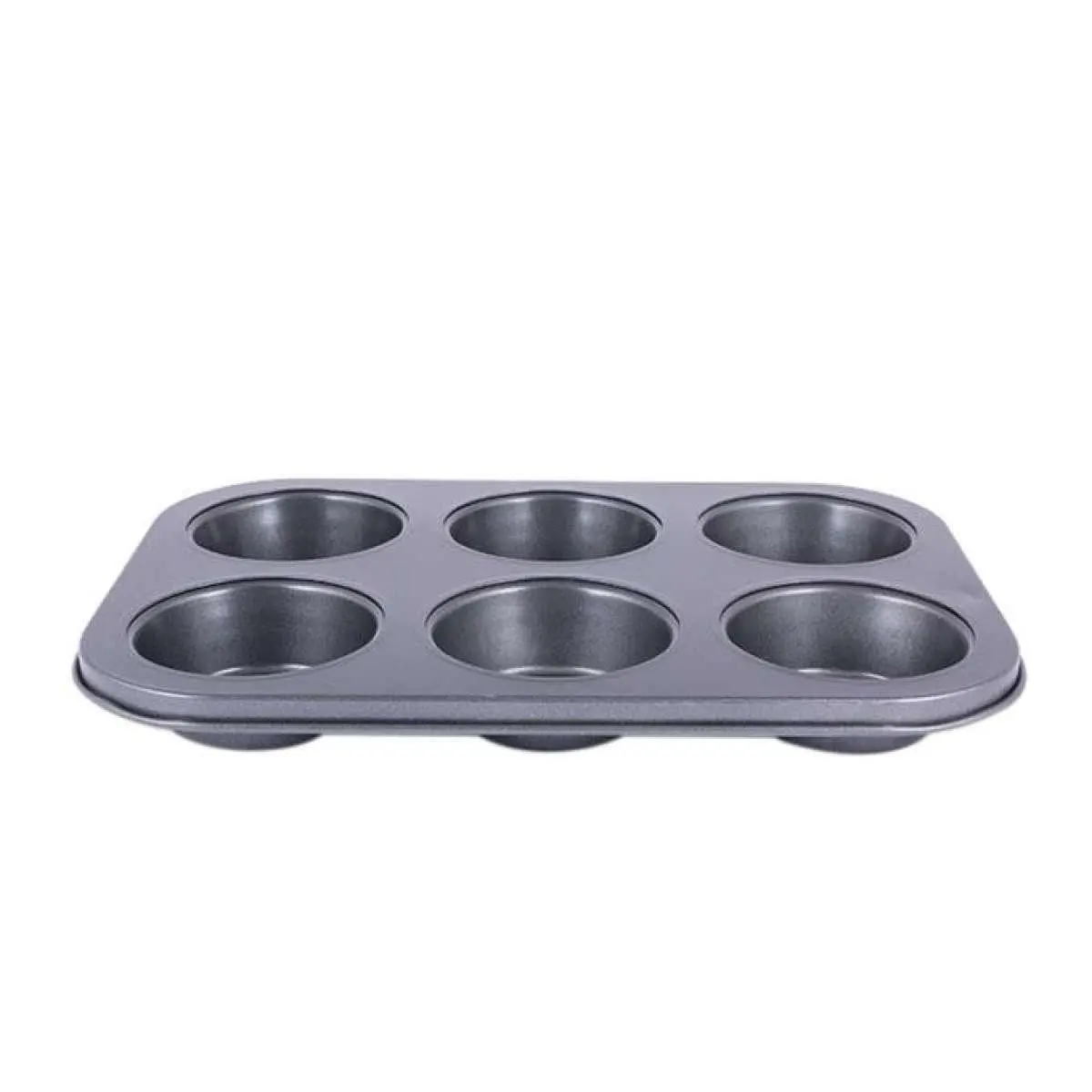 Picture of 6 Round Non Stick Muffin and Mini Cupcake Mold - Black