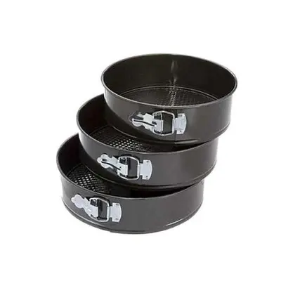 Picture of 3 Pcs Round Shape Cake Mould - Black
