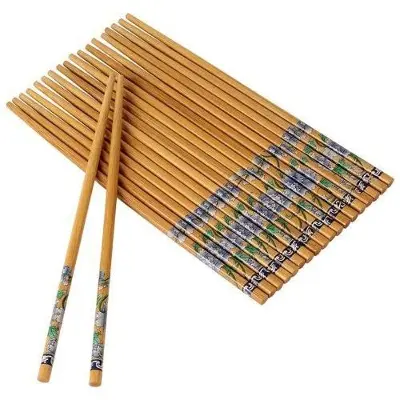 Picture of Wooden Family Chopstick 10 Pairs setn -multicolor