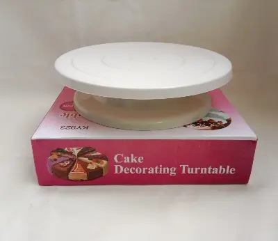 Picture of Cake Decorating Heavy Turn Table 28cm - White -White