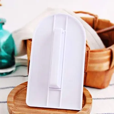 Picture of Cake Smoother Tool Cutter Plastic Cake Smoother Fondant Cake Smoother Tool Cutter Cake Decoration Modelling Tools Cake Accessories for DIY Baking Fondant Smoother -White