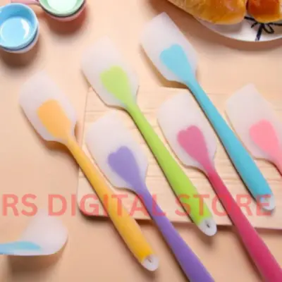 Picture of 1pc Translucent Silicone Spatula - The Perfect Baking Tool for Delicious Cakes -Multicolor