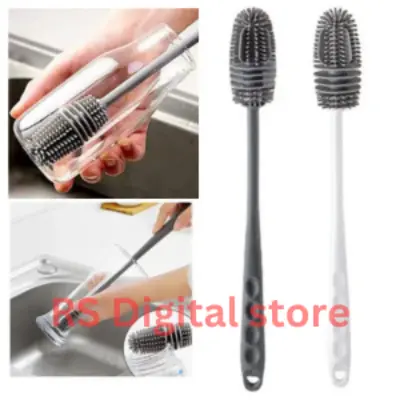 Picture of Long Bottle Cleaning Brush for Washing Water Bottle, Narrow Neck Containers, Hydro Flask, Vacuum Sports Bottle, Vase and Glassware -Multicolor