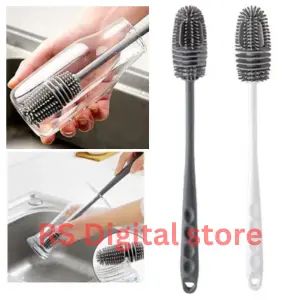 Picture of Long Bottle Cleaning Brush for Washing Water Bottle, Narrow Neck Containers, Hydro Flask, Vacuum Sports Bottle, Vase and Glassware -Multicolor