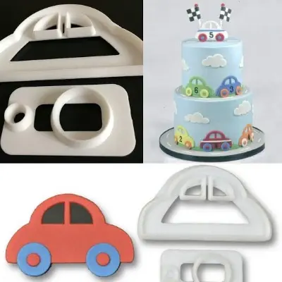 Picture of Fondant Car Cutter (2 Pcs Set) -Multicolor
