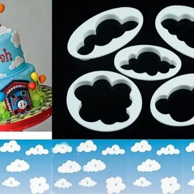Picture of 5 PCS Fondant Cloud Cutter Set -Multicolor