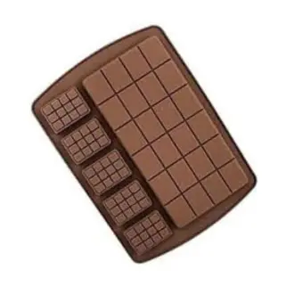 Picture of Bakers Brisk 2 in 1 Silicon Chocolate Mould, Chocolate Decorating Mould (Pack of 1) -Chocolate