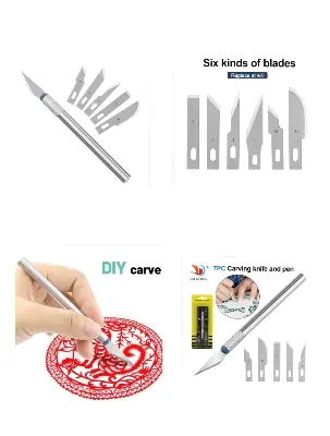 Picture of Carving_Knife Set IC Chip BGA Motherboard Hard Disk PCB Circuit Board 6 Blade Removing Glue -Multicolor