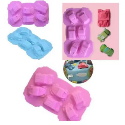 Picture of Cars Silicone Chocolate And Candy Mold 6 Cavity -Pink