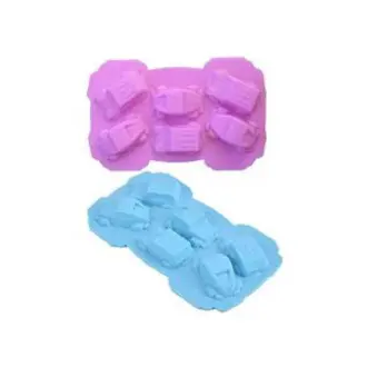 Picture of Cars Silicone Chocolate And Candy Mold 6 Cavity -Pink